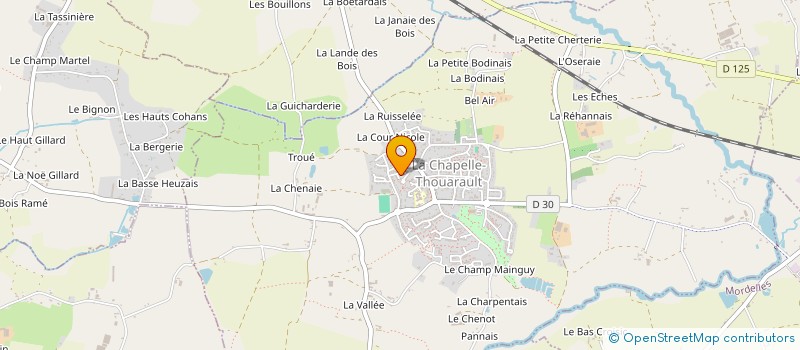 localisation de l'entreprise MADAME ISABELLE BECEL  LA CHAPELLE-THOUARAULT