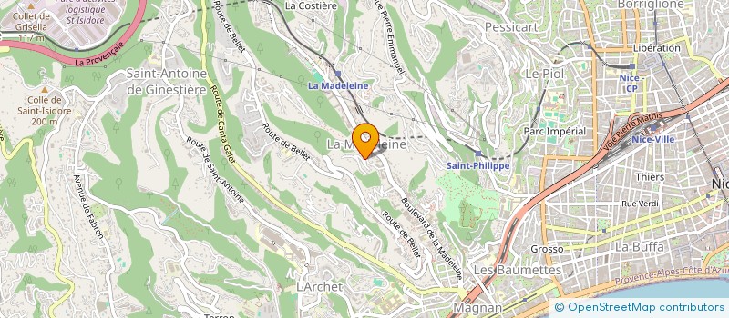 localisation de l'entreprise MADAME ISABELLE BEDARD à NICE