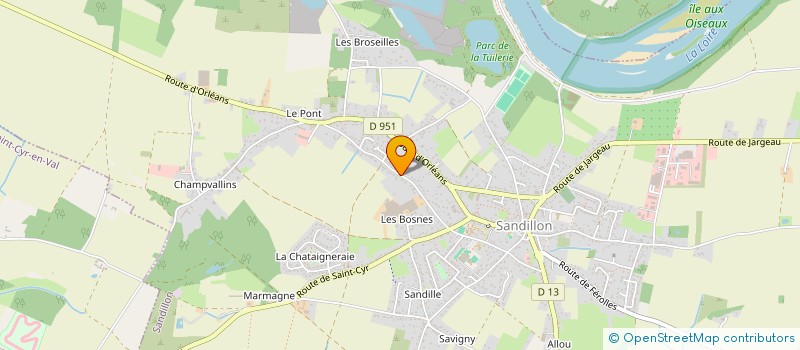 localisation de l'entreprise MADAME ISABELLE BELLON à SANDILLON