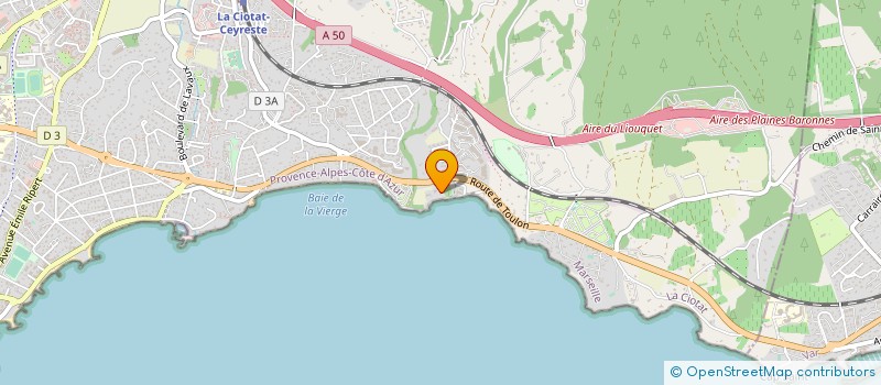 localisation de l'entreprise MADAME ISABELLE BERARD à LA CIOTAT