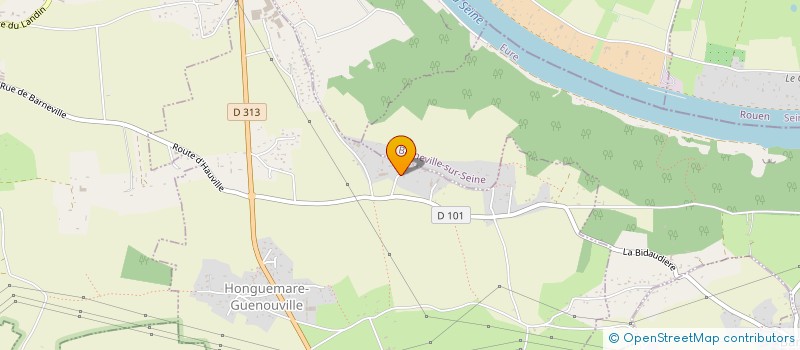 localisation de l'entreprise MADAME ISABELLE BERTHELOT  HONGUEMARE-GUENOUVILLE