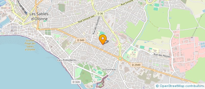 localisation de l'entreprise MADAME ISABELLE BIROT à LES SABLES-D'OLONNE