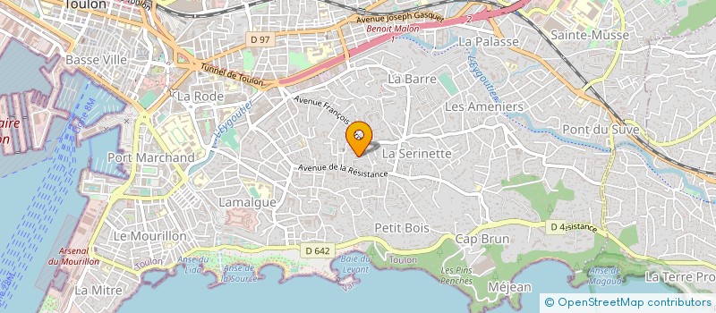 localisation de l'entreprise MADAME ISABELLE BONDI à TOULON