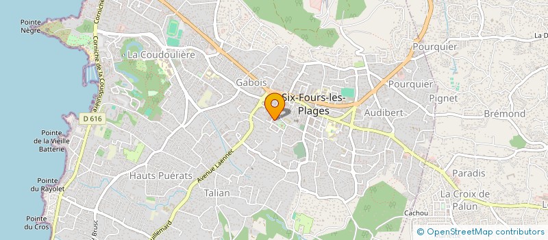 localisation de l'entreprise MADAME ISABELLE BONNEAU à SIX-FOURS-LES-PLAGES