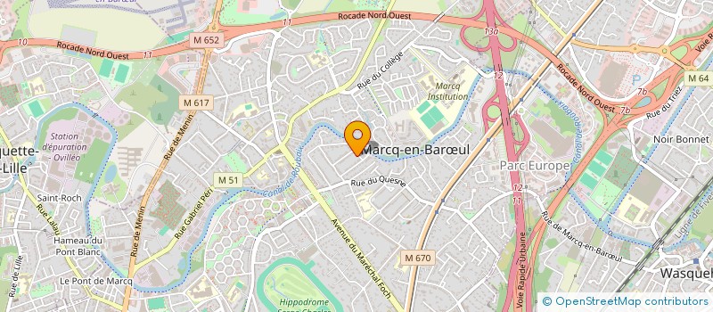 localisation de l'entreprise MADAME ISABELLE BONNET à MARCQ-EN-BARŒUL