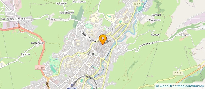 localisation de l'entreprise MADAME ISABELLE BOUCHE à AURILLAC