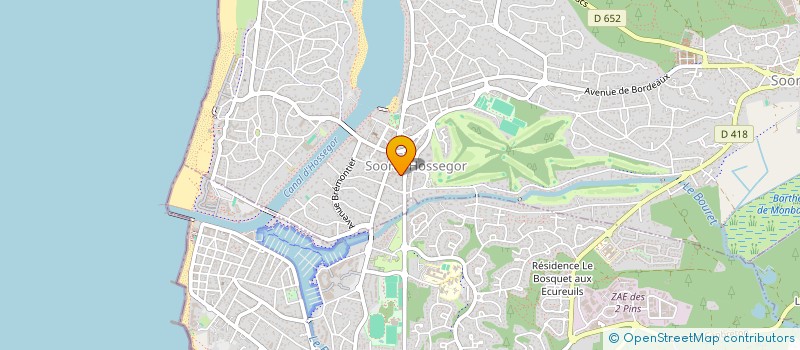 localisation de l'entreprise MADAME ISABELLE BOUDET  SOORTS-HOSSEGOR