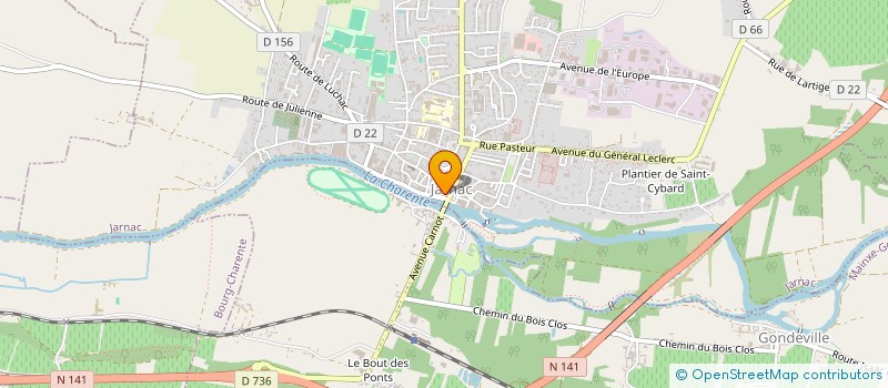 localisation de l'entreprise MADAME ISABELLE BOURDARIAS à JARNAC