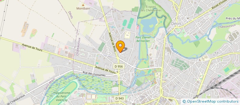 localisation de l'entreprise MADAME ISABELLE BOURDEAU à CHATEAUROUX