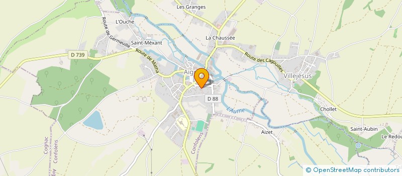 localisation de l'entreprise MADAME ISABELLE BOURGOGNON  AIGRE