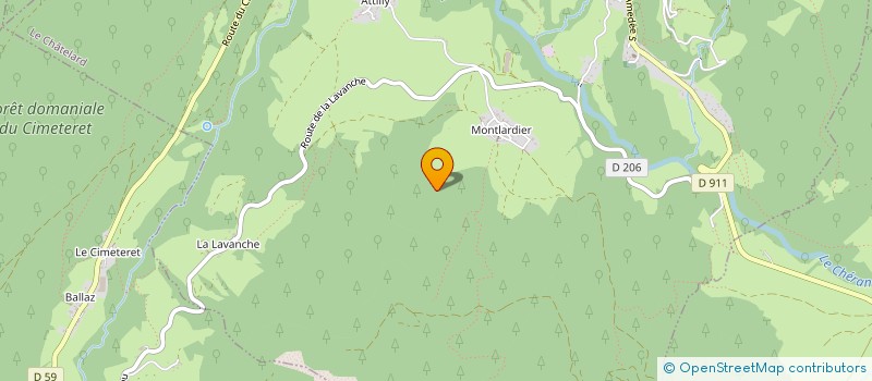 localisation de l'entreprise MADAME ISABELLE BOUVIER  LE CHATELARD