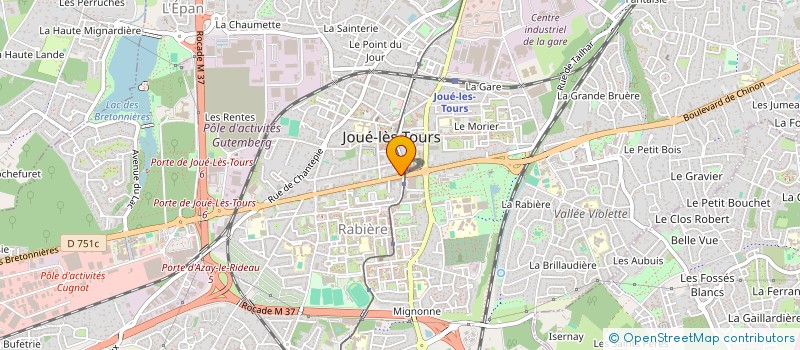 localisation de l'entreprise MADAME ISABELLE BRICHE à JOUE-LES-TOURS