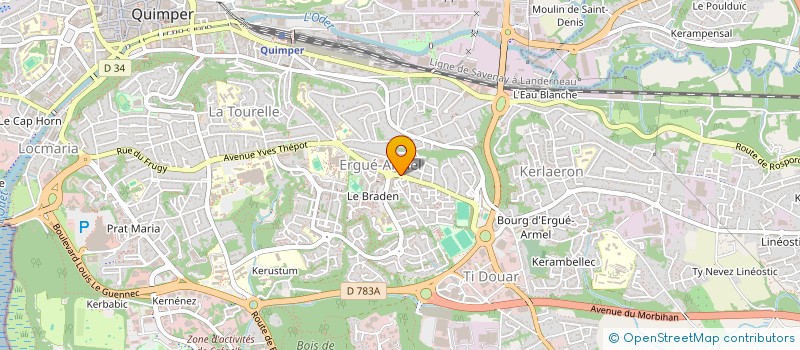 localisation de l'entreprise MADAME ISABELLE BROSSIER à QUIMPER