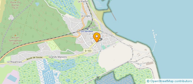 localisation de l'entreprise MADAME ISABELLE BRUN  LE VERDON-SUR-MER