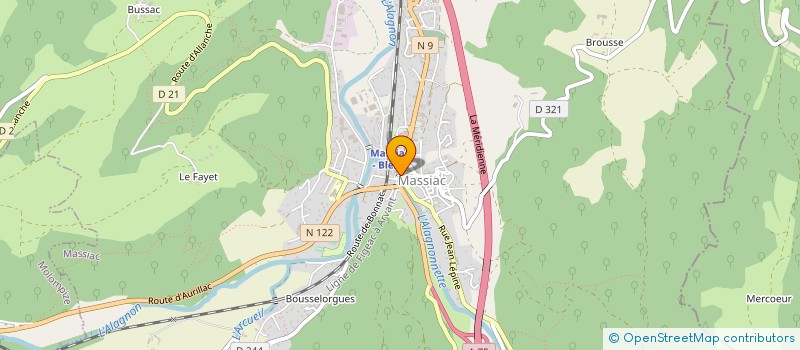 localisation de l'entreprise MADAME ISABELLE BRUN à MASSIAC