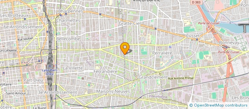 localisation de l'entreprise MADAME ISABELLE CADILLON  VILLEURBANNE