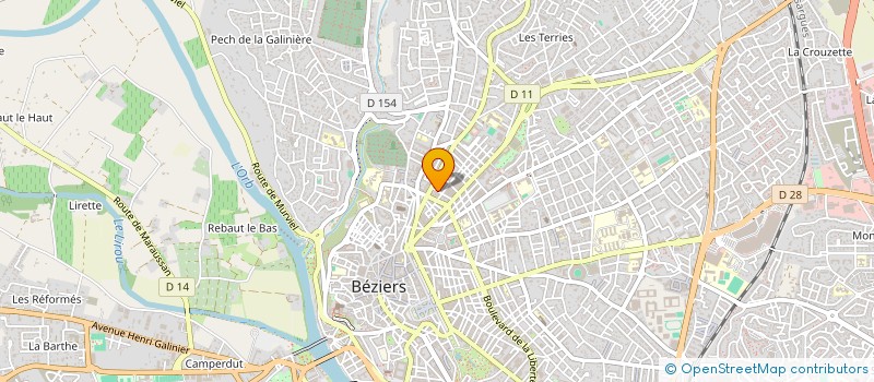 localisation de l'entreprise MADAME ISABELLE CALMETTE à BEZIERS
