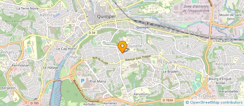 localisation de l'entreprise MADAME ISABELLE CARIOU à QUIMPER