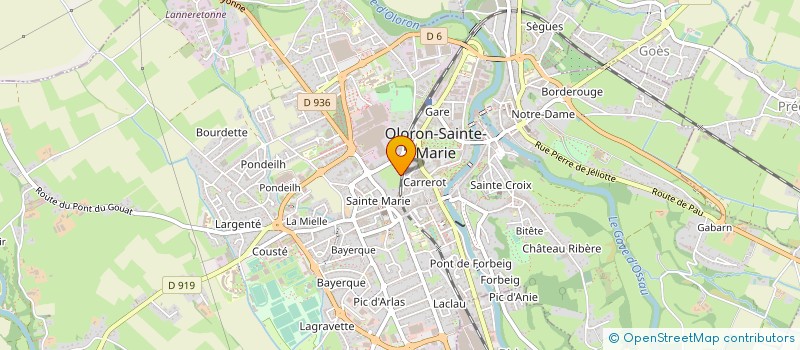 localisation de l'entreprise MADAME ISABELLE CARJUZAA  OLORON-SAINTE-MARIE