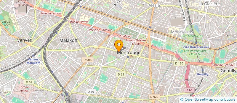 localisation de l'entreprise MADAME ISABELLE CARRIERE  MONTROUGE