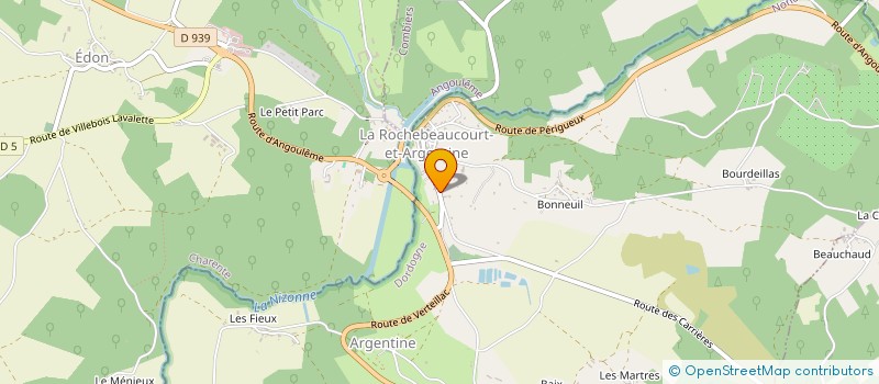 localisation de l'entreprise MADAME ISABELLE CARRILLO  LA ROCHEBEAUCOURT ET ARGENTINE