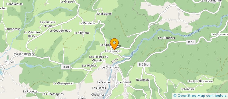 localisation de l'entreprise MADAME ISABELLE CHEVALIER  BERTIGNAT