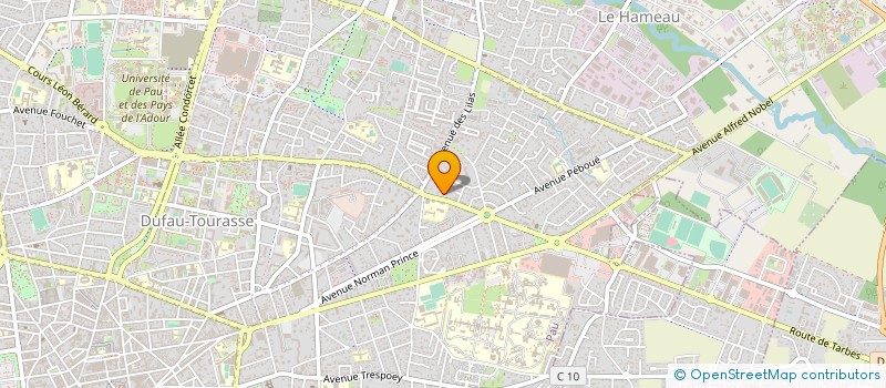 localisation de l'entreprise MADAME ISABELLE CLUCHIER à PAU