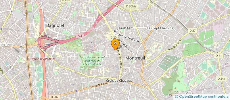 localisation de l'entreprise MADAME ISABELLE COLL à MONTREUIL
