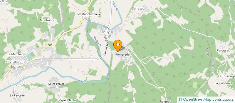 localisation de l'entreprise MADAME ISABELLE COMACLE  MAYAC