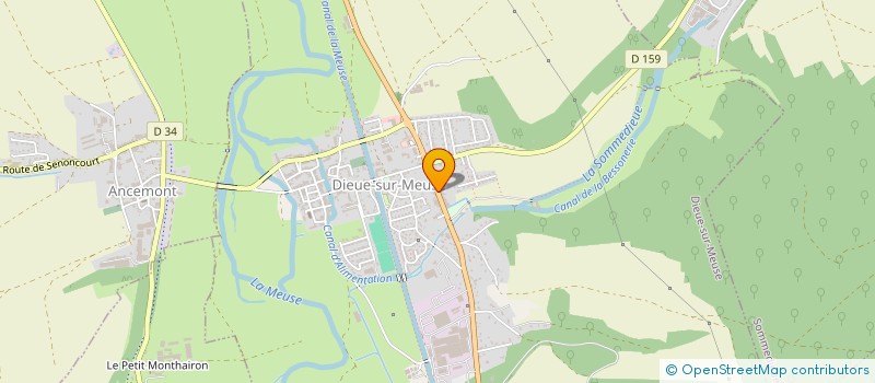 localisation de l'entreprise MADAME ISABELLE CORDONNIER à DIEUE-SUR-MEUSE