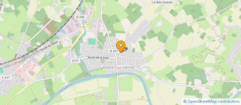 localisation de l'entreprise MADAME ISABELLE COUBARD  ROEZE-SUR-SARTHE