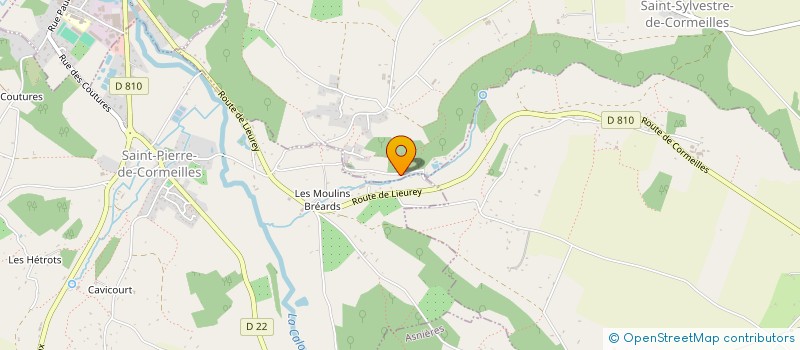 localisation de l'entreprise MADAME ISABELLE COUDERT  SAINT-SYLVESTRE-DE-CORMEILLES