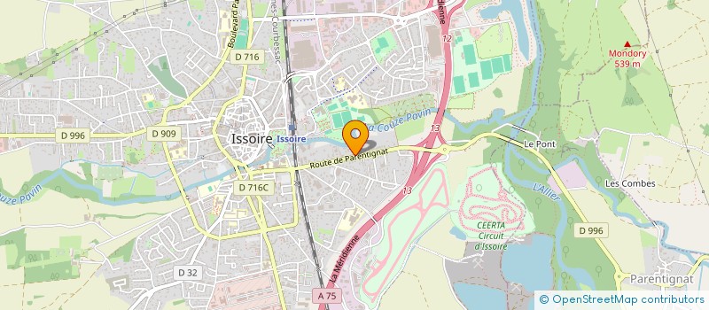 localisation de l'entreprise MADAME ISABELLE COUTIF  ISSOIRE