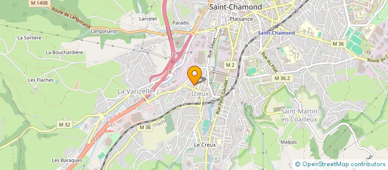 localisation de l'entreprise MADAME ISABELLE COUTURIER  SAINT-CHAMOND