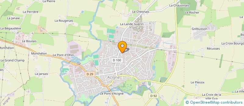 localisation de l'entreprise MADAME ISABELLE CROGUENNEC  ACIGNE