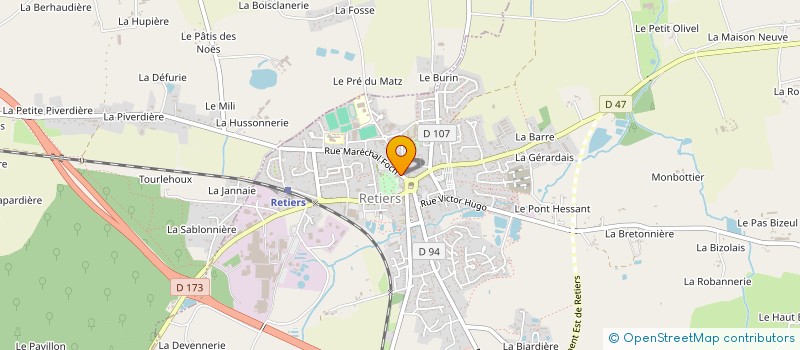 localisation de l'entreprise MADAME ISABELLE DANSAERT  RETIERS