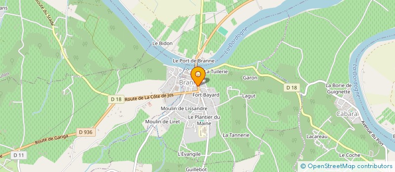 localisation de l'entreprise MADAME ISABELLE DARIDON  BRANNE