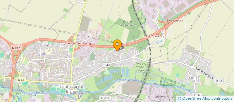 localisation de l'entreprise MADAME ISABELLE DECOMBLE  SAINT-LAURENT-BLANGY