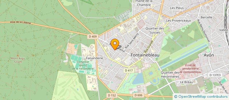 localisation de l'entreprise MADAME ISABELLE DEFRANOUX à FONTAINEBLEAU
