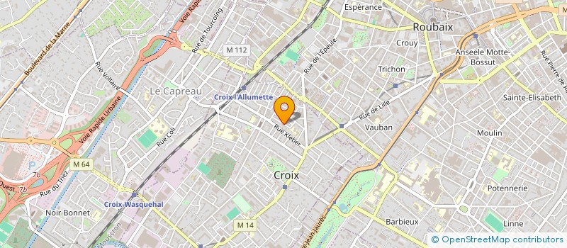 localisation de l'entreprise MADAME ISABELLE DEGROOTE  CROIX