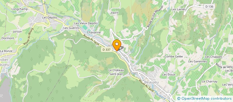 localisation de l'entreprise MADAME ISABELLE DESMONCEAUX  BEAUJEU