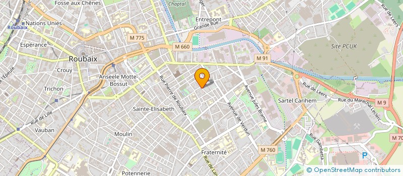 localisation de l'entreprise MADAME ISABELLE DJENI FOGHA  ROUBAIX