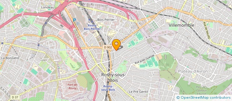 localisation de l'entreprise MADAME ISABELLE DOBRZYNSKI à ROSNY-SOUS-BOIS