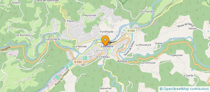 localisation de l'entreprise MADAME ISABELLE DONNET  LAMASTRE