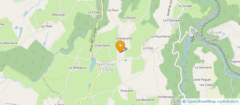 localisation de l'entreprise MADAME ISABELLE DOUROUX  SAINT-FLOUR-L'ETANG