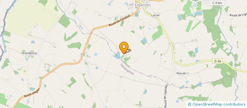 localisation de l'entreprise MADAME ISABELLE DOUSSAU DE BAZIGNAN  LIGARDES