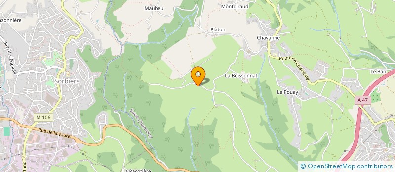 localisation de l'entreprise MADAME ISABELLE DROUET  SAINT-CHAMOND