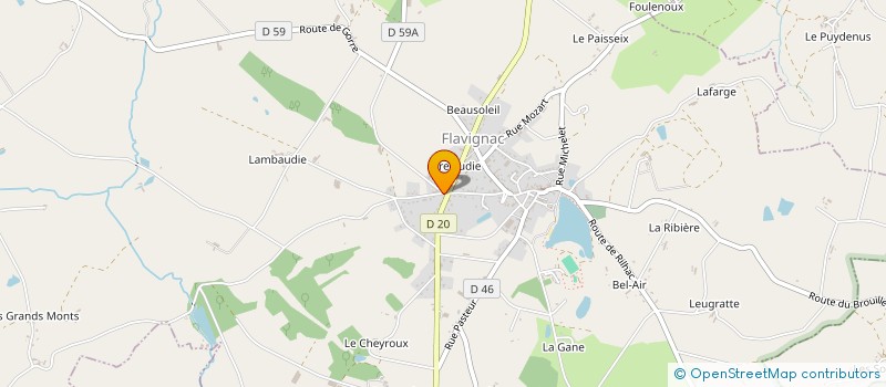 localisation de l'entreprise MADAME ISABELLE DUFOURNEAU  FLAVIGNAC