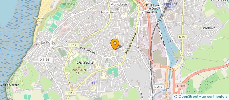 localisation de l'entreprise MADAME ISABELLE DUFOURNY à OUTREAU