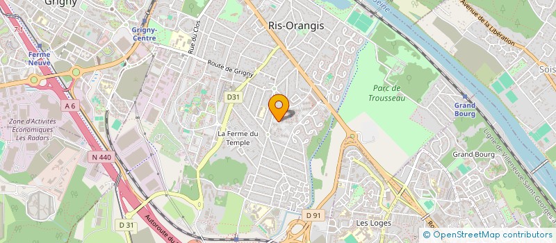 localisation de l'entreprise MADAME ISABELLE DUMONTET  RIS-ORANGIS